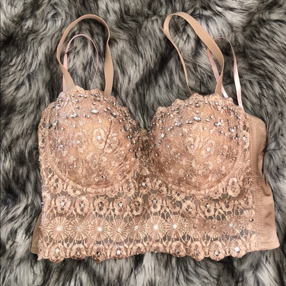 Nude Crop Corset